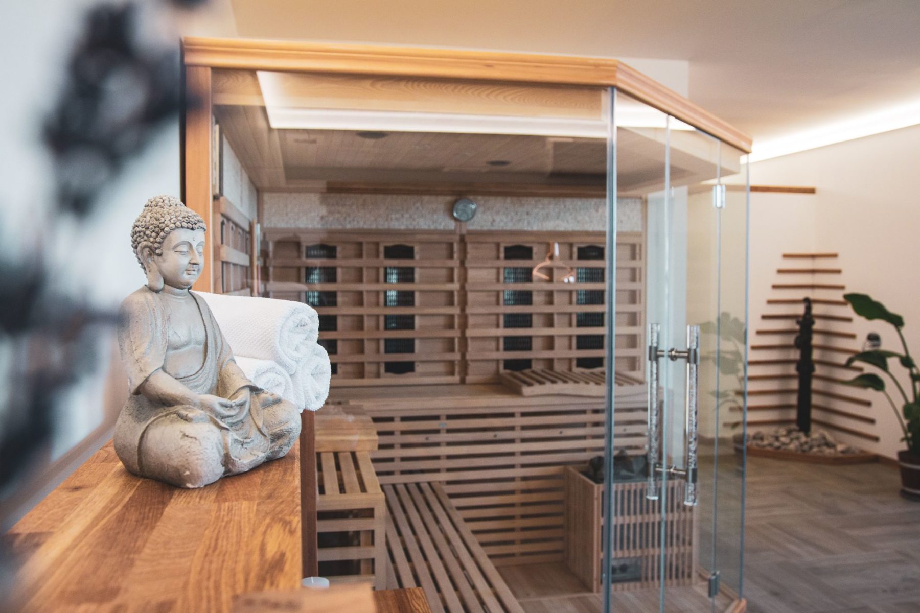 Sauna mit Buddha